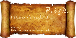 Pitino Árpád névjegykártya